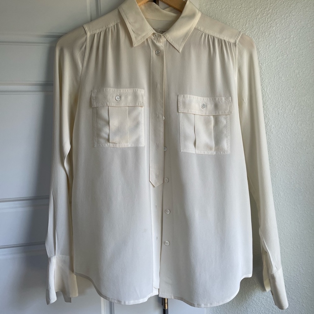 J.Crew Silk Button Down
